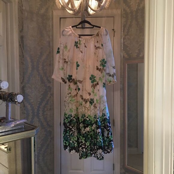 ANTHROPOLOGIE SILK Dress w Slip - Picture 6 of 8